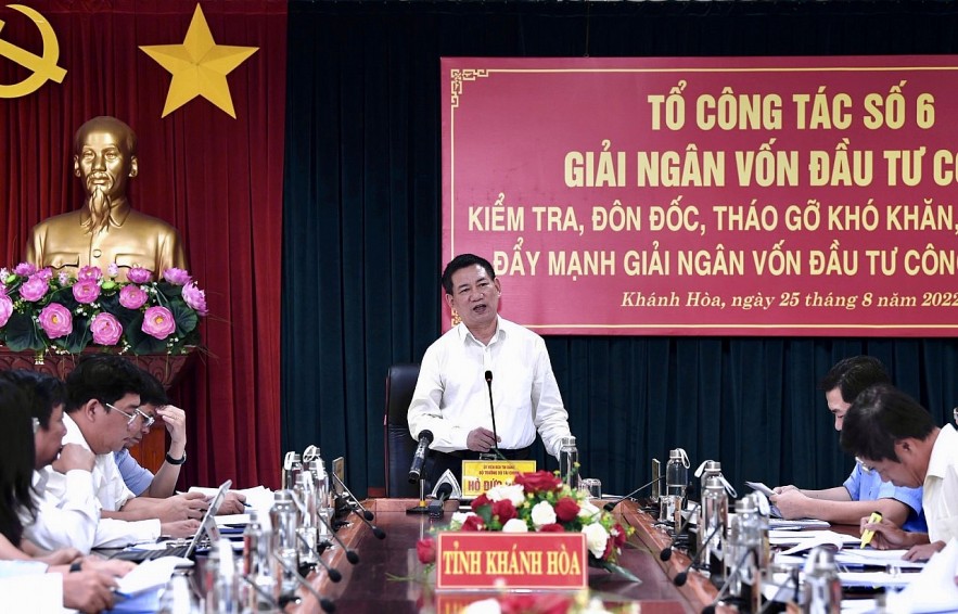 Bộ trưởng Hồ Đức Phớc đi kiểm tra thực tế giải ngân vốn đầu tư công