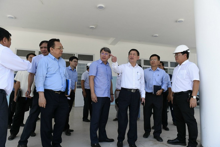 Chùm ảnh: Bộ trưởng Hồ Đức Phớc kiểm tra một số dự án đầu tư công tại Khánh Hòa