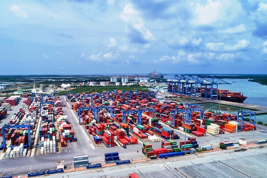 Một góc cảng Cái Mép - Thị Vải (tỉnh Bà Rịa – Vũng Tàu). Ảnh Đỗ Doãn