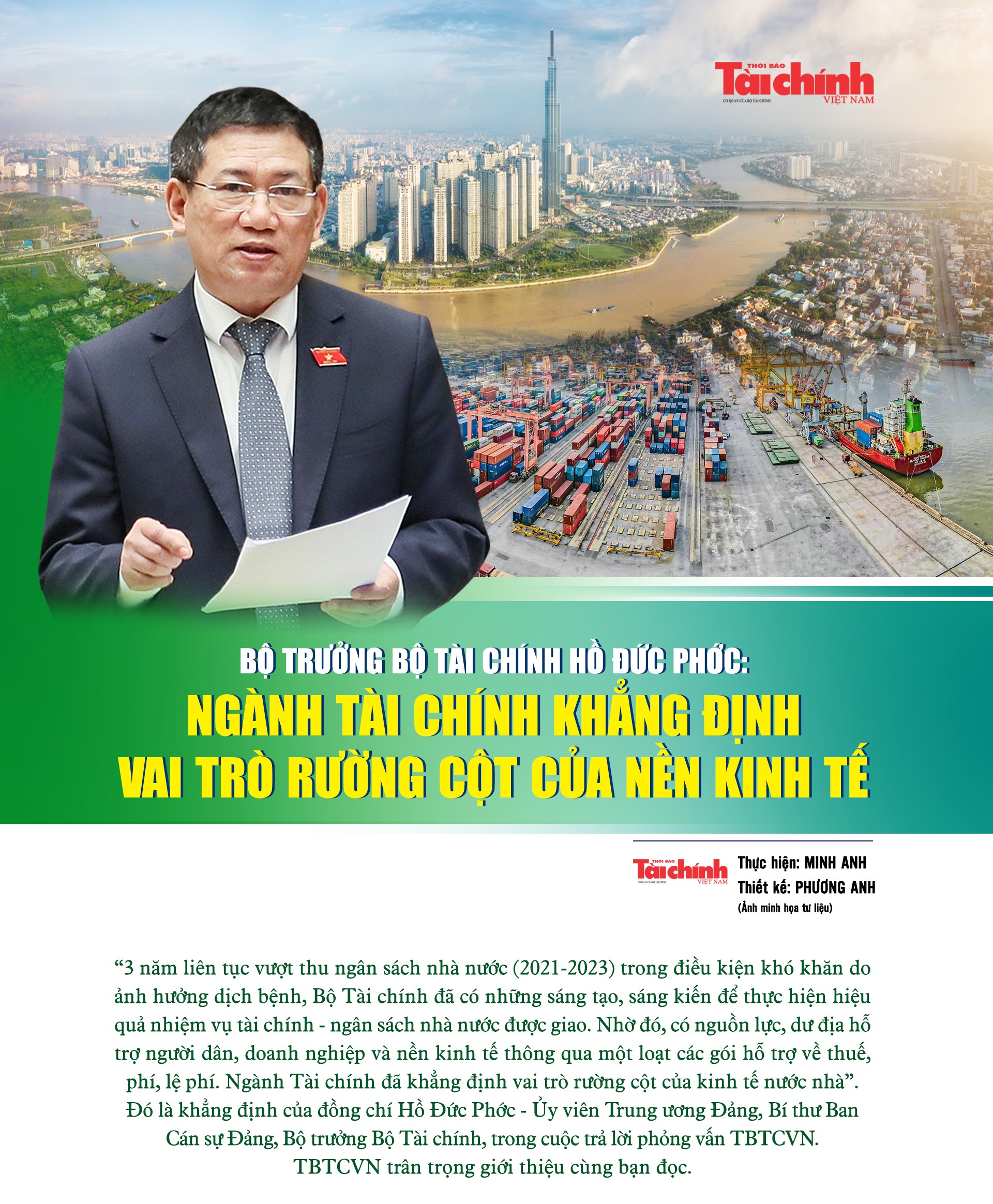 Bộ trưởng Bộ Tài chính Hồ Đức Phớc: Ngành Tài chính khẳng định vai trò rường cột của nền kinh tế
