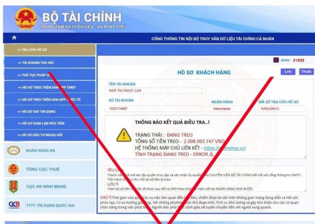 Khuyến cáo việc giả mạo văn bản, con dấu và website của Bộ Tài chính