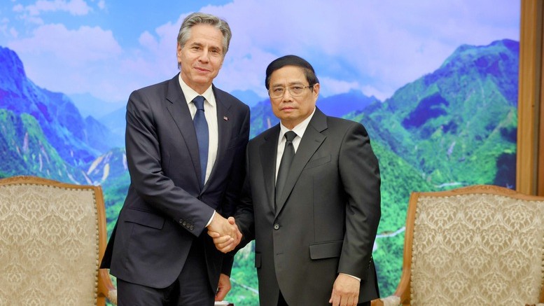 Thủ tướng Phạm Minh Chính tiếp Ngoại trưởng Hoa Kỳ sang chia buồn trước sự ra đi của Tổng Bí thư Nguyễn Phú Trọng