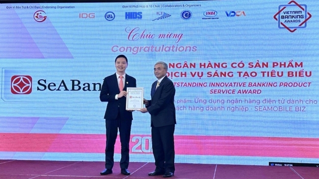 SeABank lần thứ 4 liên tiếp được vinh danh tại Giải thưởng Ngân hàng Việt Nam tiêu biểu