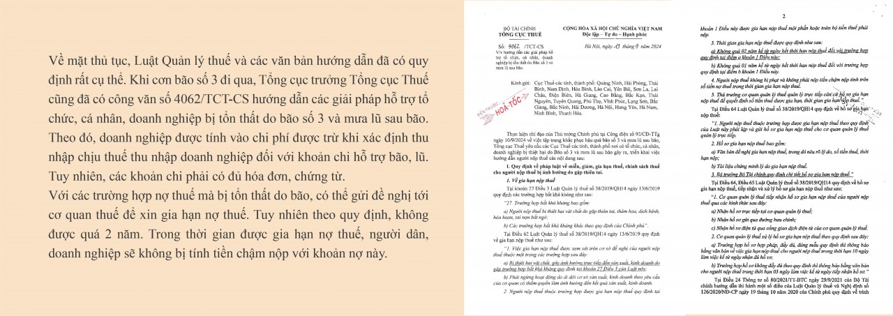 Ngành Tài chính tiên phong hỗ trợ khắc phục hậu quả và tái thiết sau bão lũ