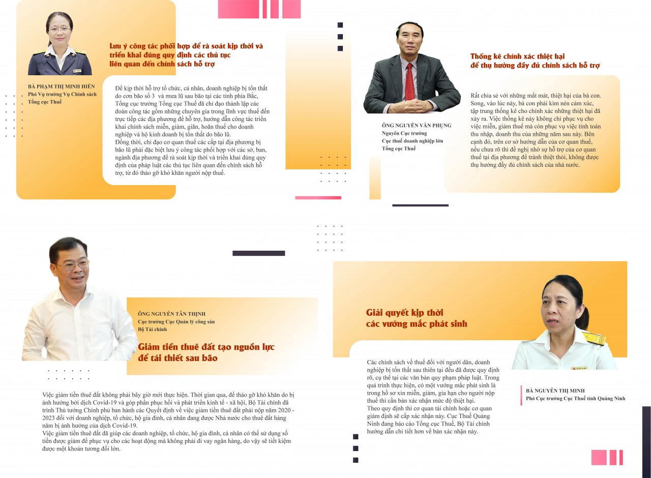 Ngành Tài chính tiên phong hỗ trợ khắc phục hậu quả và tái thiết sau bão lũ