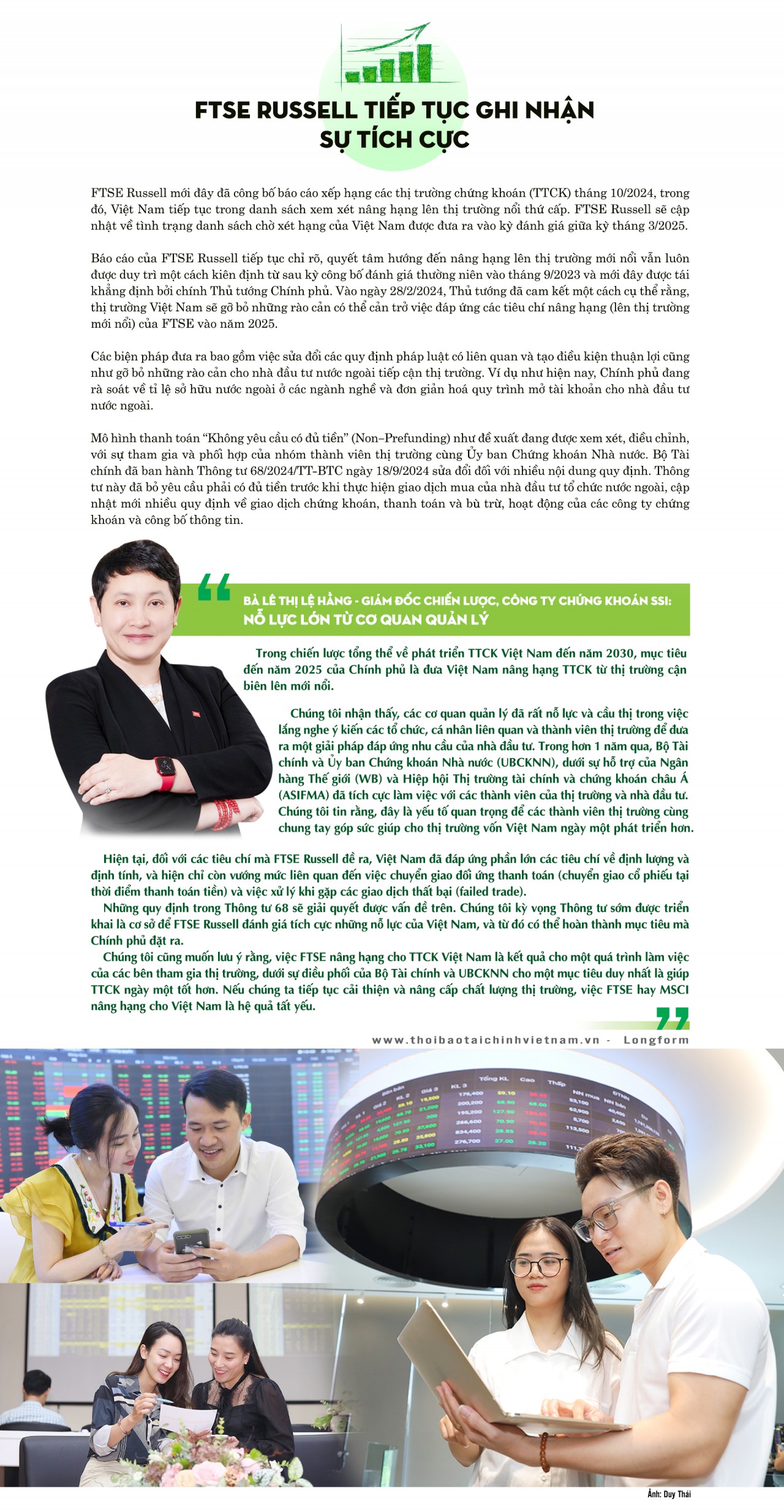 Những chuyển động tích cực trong tiến trình nâng hạng thị trường chứng khoán