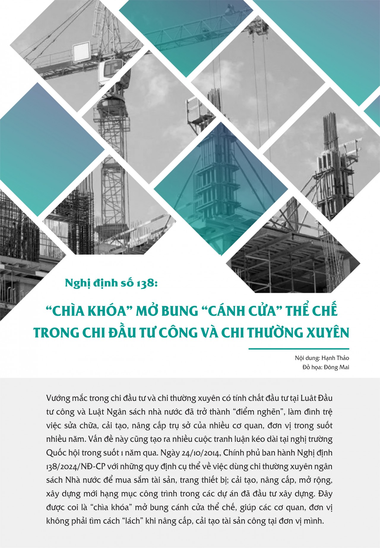 “Chìa khóa” mở bung “cánh cửa” thể chế trong chi đầu tư công và chi thường xuyên
