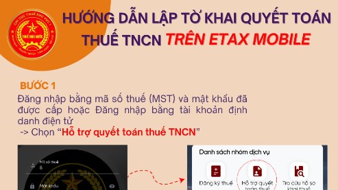 Hướng dẫn lập tờ khai quyết toán thuế thu nhập cá nhân trên eTax Mobile
