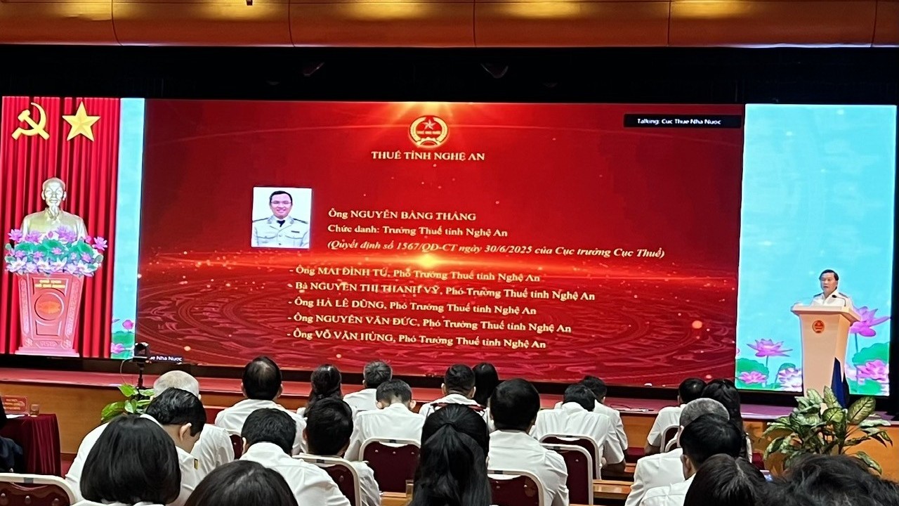 Ông Nguyễn Bằng Thắng được bổ nhiệm giữ chức Trưởng Thuế tỉnh Nghệ An