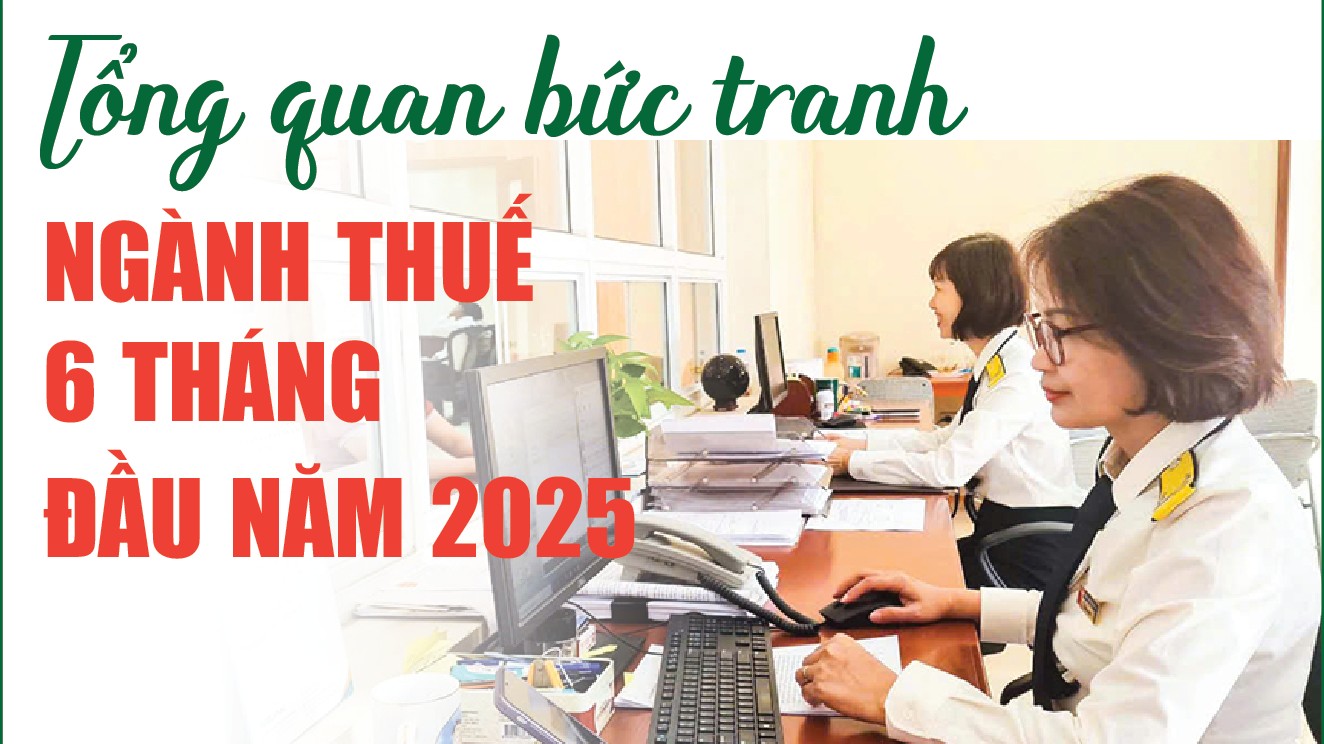 Infographics: Tổng quan bức tranh ngành Thuế 6 tháng đầu năm 2025 qua các con số