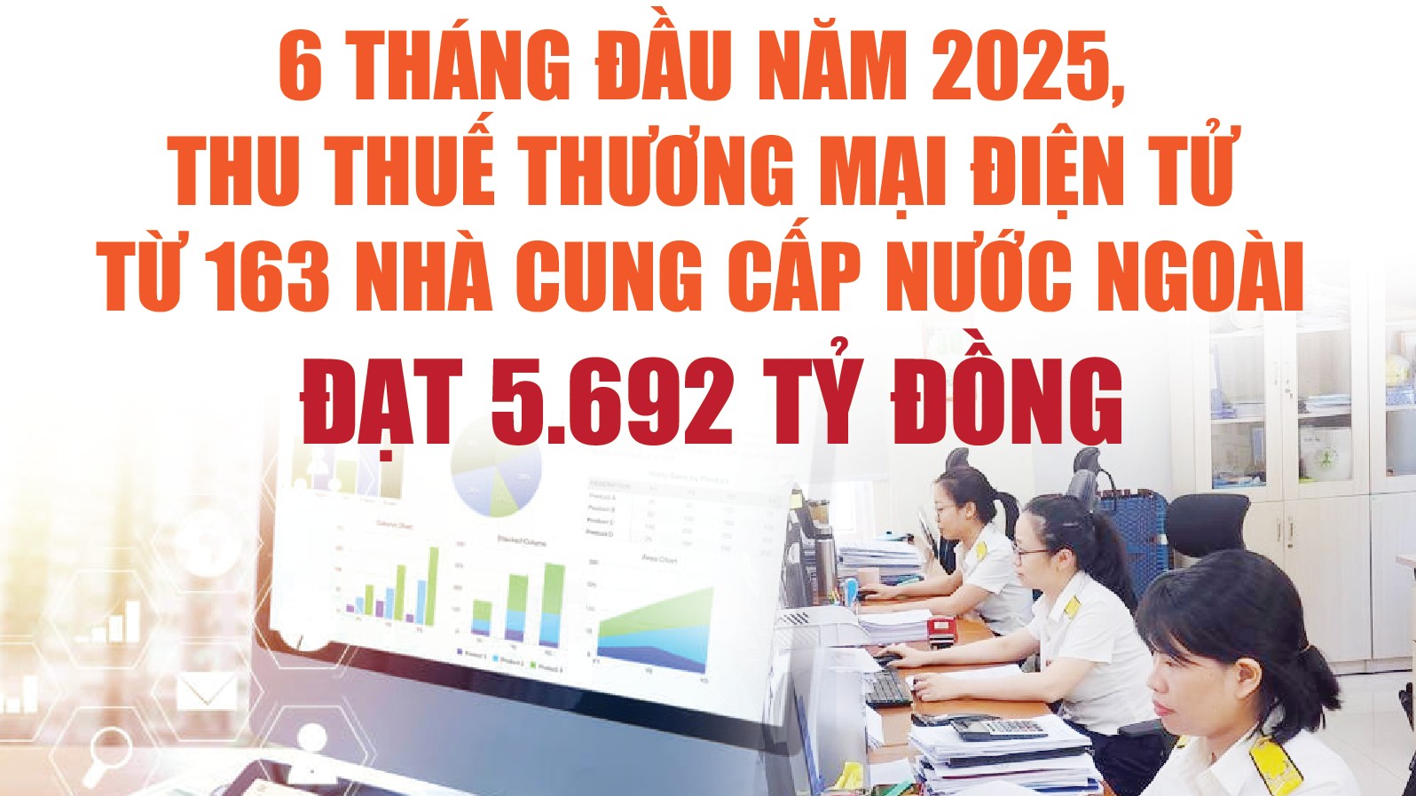 Infographics: Các nhà cung cấp nước ngoài đã nộp 5.692 tỷ đồng tiền thuế trong 6 tháng đầu năm 2025