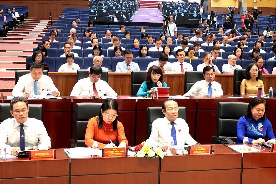 Quang cảnh kỳ họp thứ 2 – Hội đồng nhân dân TP. Hồ Chí Minh khóa X. Ảnh: Việt Dũng