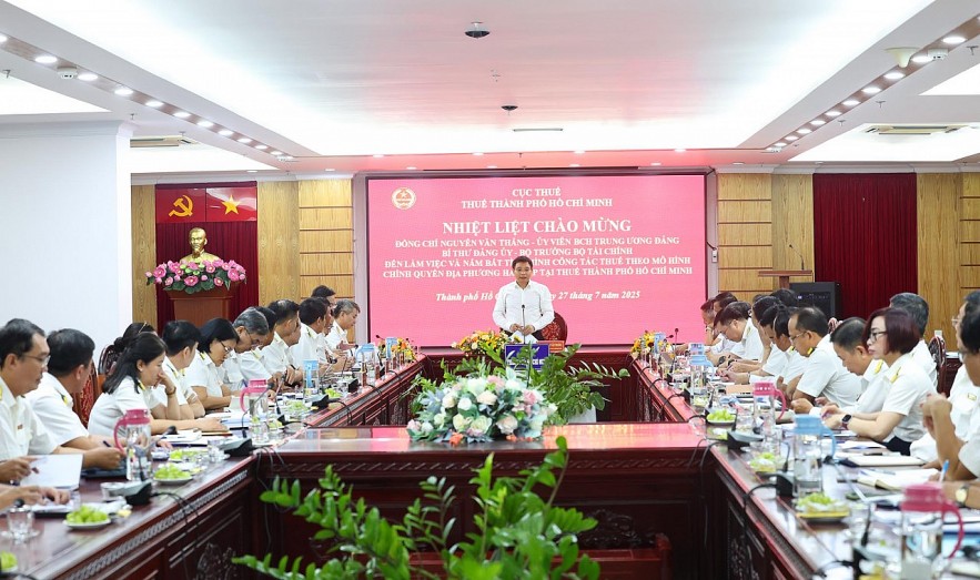 Bộ trưởng Bộ Tài chính Nguyễn Văn Thắng làm việc với Thuế TP. Hồ Chí Minh Bộ trưởng Bộ Tài chính Nguyễn Văn Thắng làm việc với Thuế TP. Hồ Chí Minh