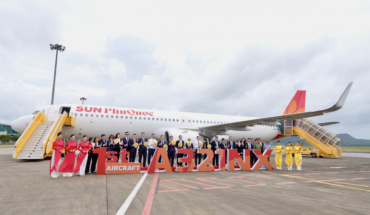 Sun PhuQuoc Airways đón Airbus A321NX đầu tiên, khởi đầu cho đội 8 tàu bay cất cánh trong năm 2025