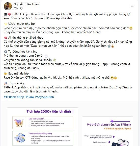 Chạm tương lai ngành tài chính cùng “Ngân hàng trí tuệ” TPBank Chạm tương lai ngành tài chính cùng “Ngân hàng trí tuệ” TPBank