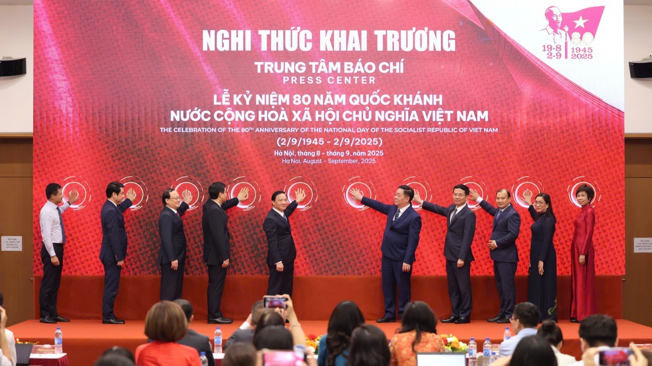 Khai trương Trung tâm Báo chí Lễ kỷ niệm 80 năm Quốc khánh 2/9