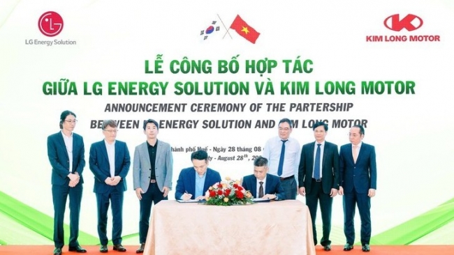 kim long motor hue hop tac voi lg energy solusion han quoc san xuat pin dien o to hien dai hang dau viet nam