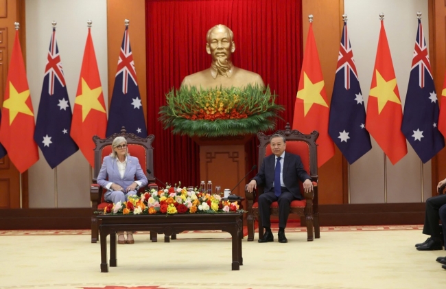 Tổng  Bí thư Tô Lâm tiếp Toàn quyền Australia Sam Mostyn
