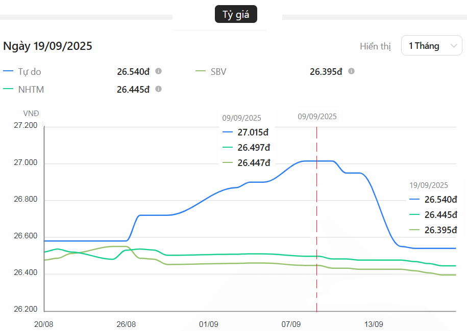 Thị trường tiền tệ tuần 15 - 19/9