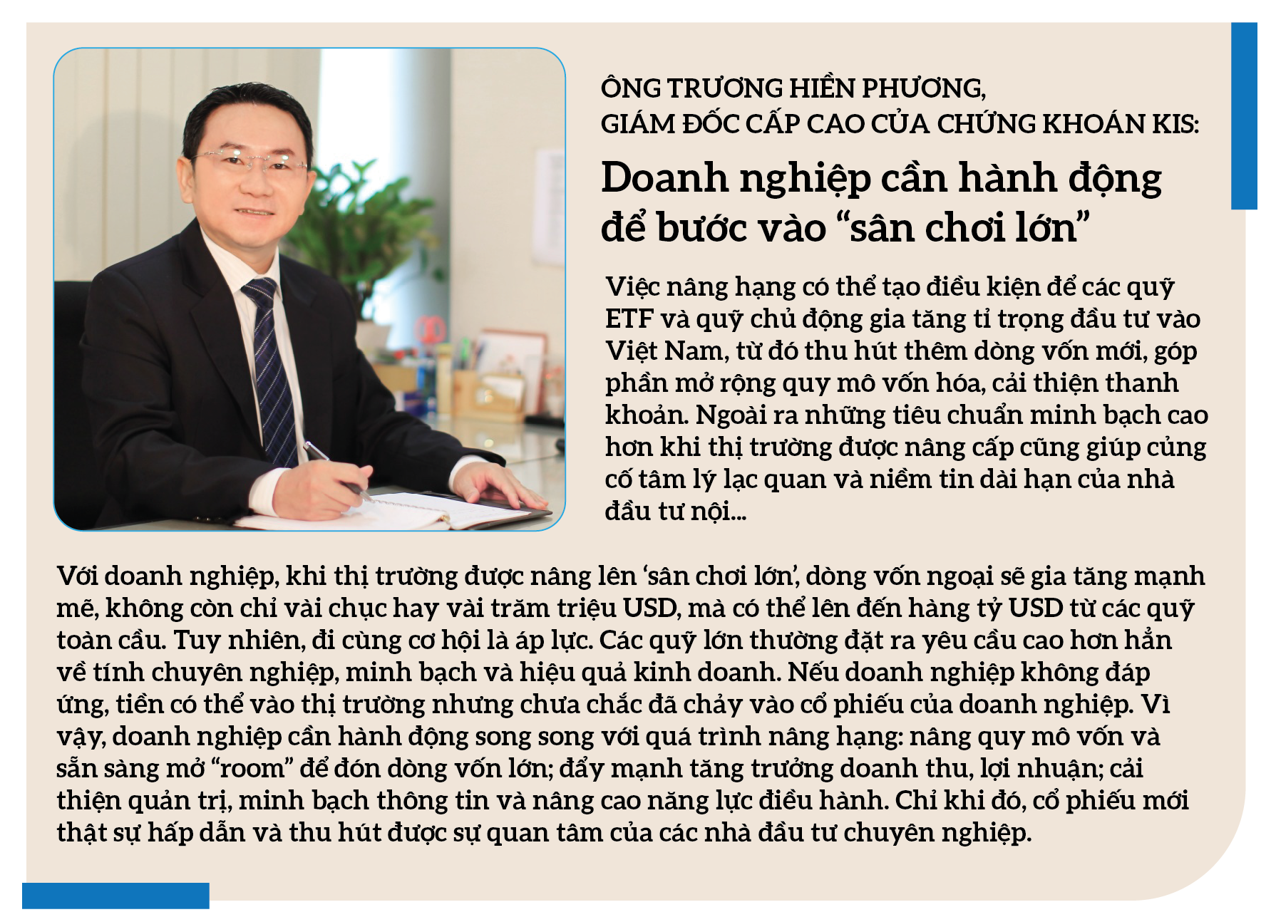 Kỳ vọng làn gió mới từ bước chuyển nâng hạng Kỳ vọng làn gió mới từ bước chuyển nâng hạng