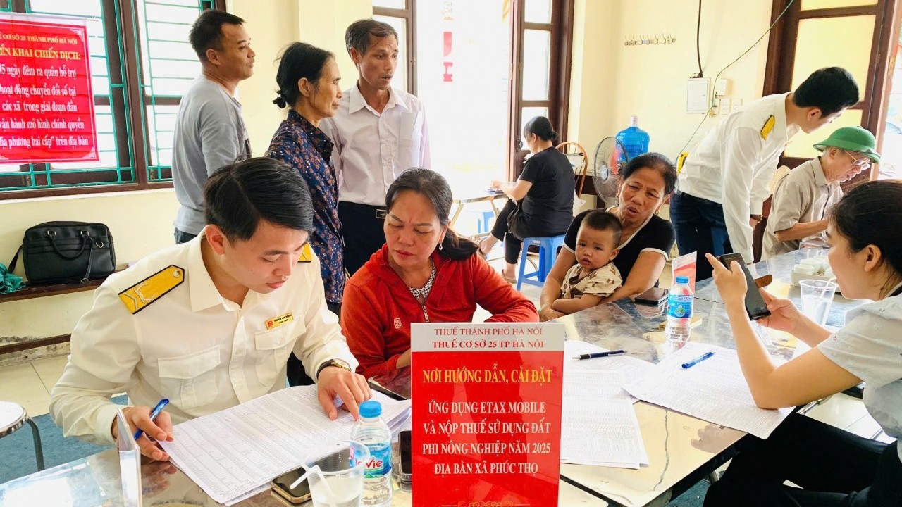 Công chức thuế làm việc xuyên trưa để làm sạch dữ liệu đất đai