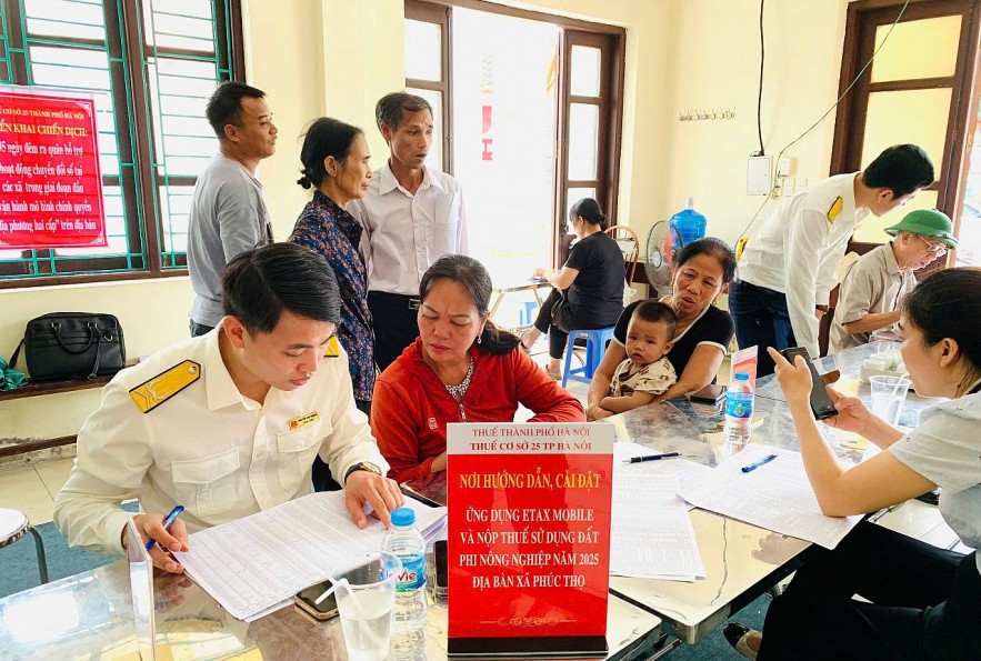 Công chức thuế làm việc xuyên trưa để làm sạch dữ liệu đất đai