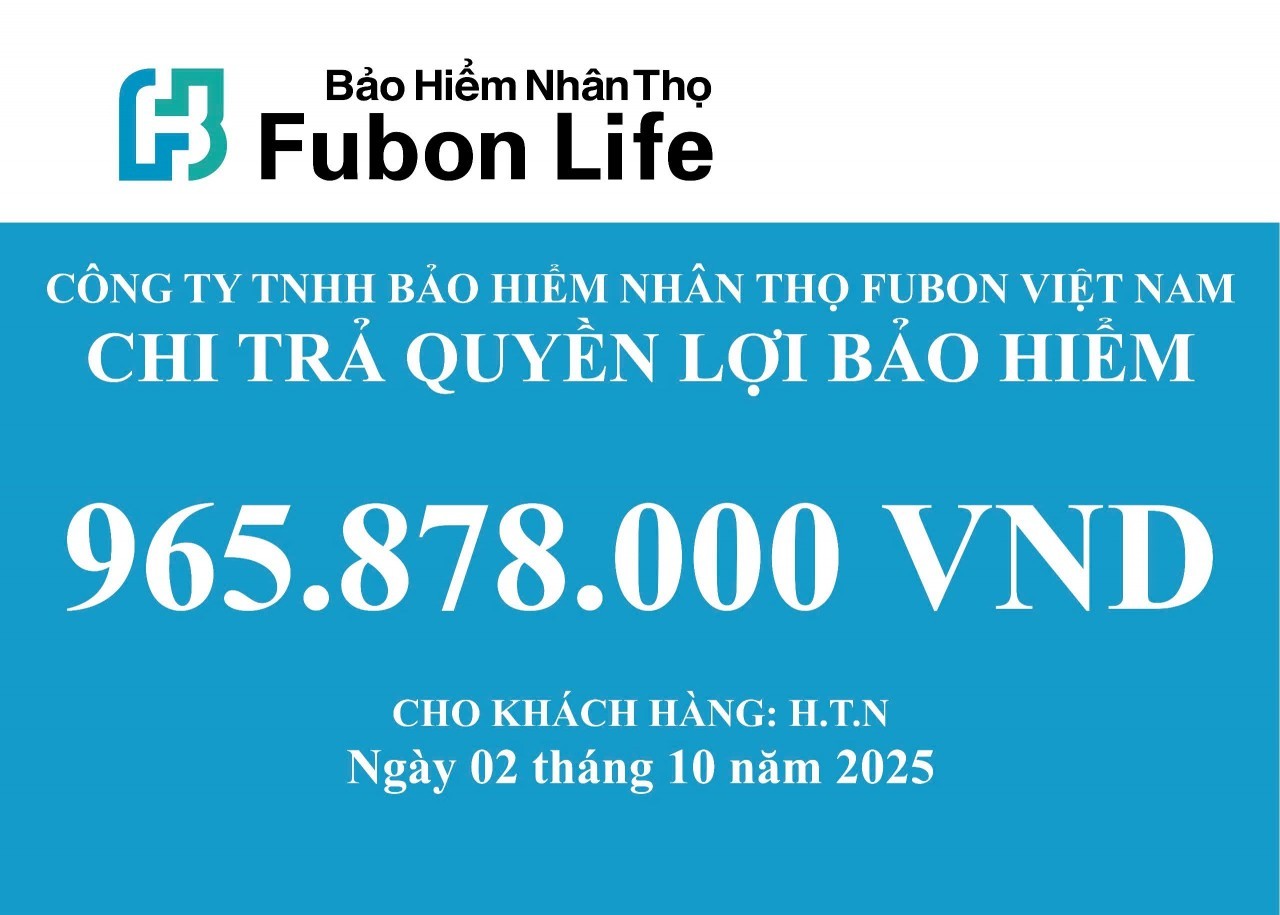 Fubon Life Việt Nam chi trả gần 1 tỷ đồng quyền lợi bảo hiểm nhân thọ cho khách hàng tử vong tại Hà Nội