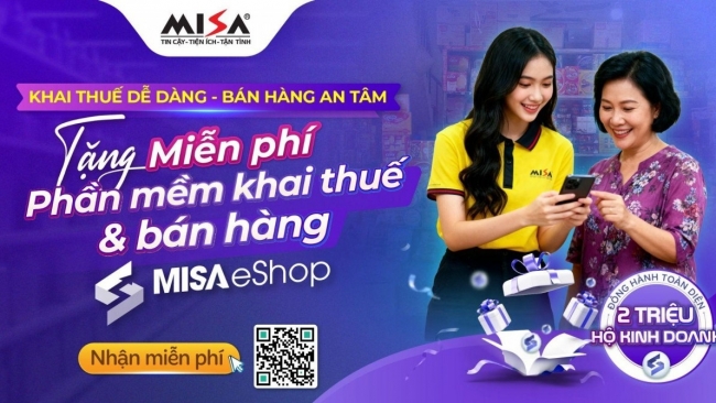 Misa triển khai tặng miễn phí phần mềm cho 2 triệu hộ kinh doanh phục vụ kê khai, nộp thuế