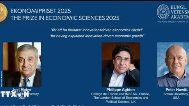 Công bố các nhà khoa học nhận giải Nobel Kinh tế năm 2025