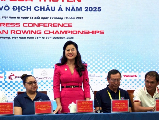 18 quốc gia tham dự giải Đua thuyền Rowing vô địch châu Á năm 2025 tại Hải Phòng