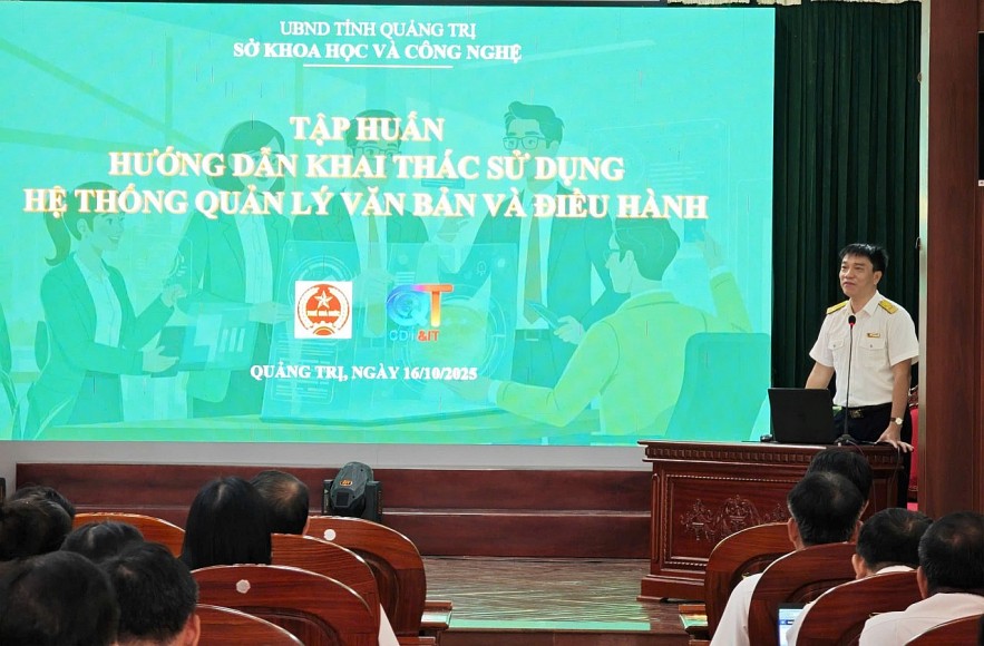 Thuế tỉnh Quảng Trị tập huấn hướng dẫn khai thác sử dụng hệ thống quản lý văn bản và điều hành