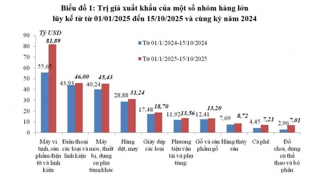 Xuất nhập khẩu hàng hoá đạt 718,85 tỷ USD, tăng hơn 17%