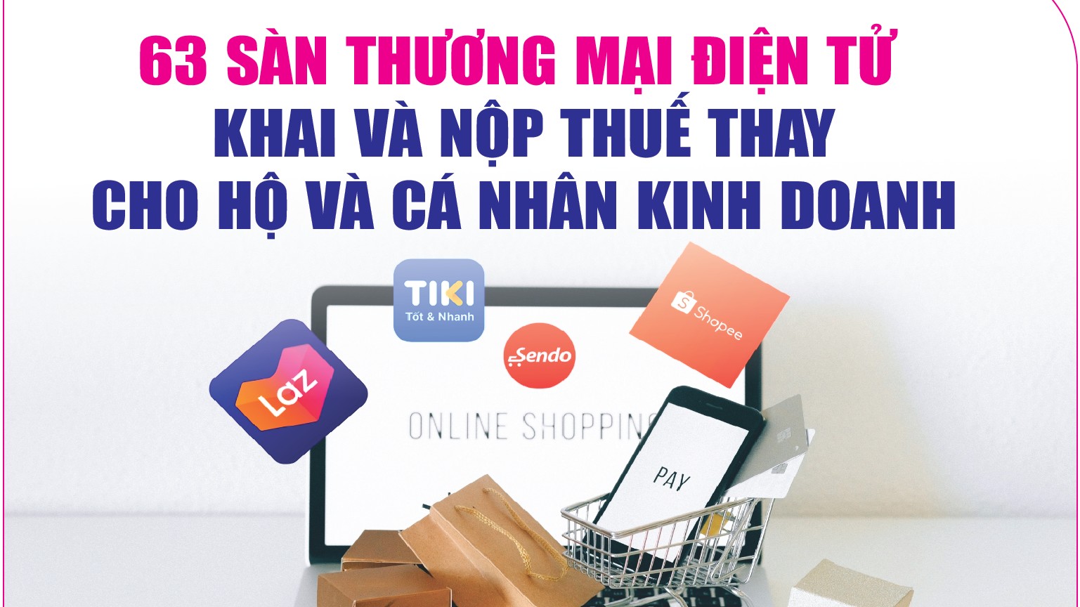 Infographics: 63 sàn thương mại điện tử khai và nộp thuế thay cho hộ và cá nhân kinh doanh