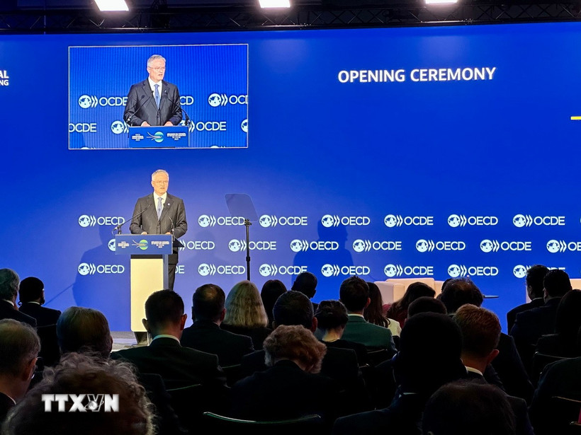 Tổng Thư ký OCDE Mathias Cormann. (Ảnh: Nguyễn Thu Hà/TTXVN)