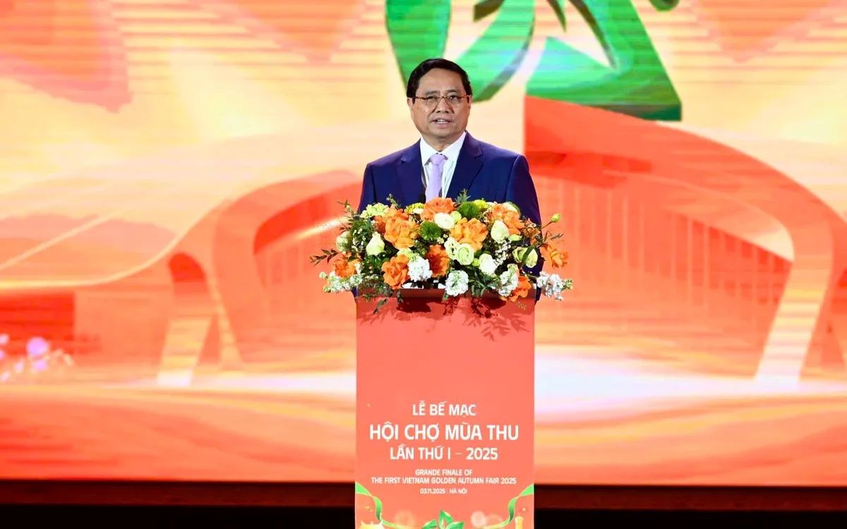 Thủ tướng Phạm Minh Chính: Hội chợ Mùa Thu lần thứ nhất năm 2025 là kênh hiệu quả kích cầu tiêu dùng nội địa