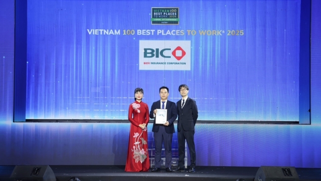 bic lan thu 2 lien tiep duoc vinh danh top 1 noi lam viec tot nhat nganh bao hiem khoi doanh nghiep lon