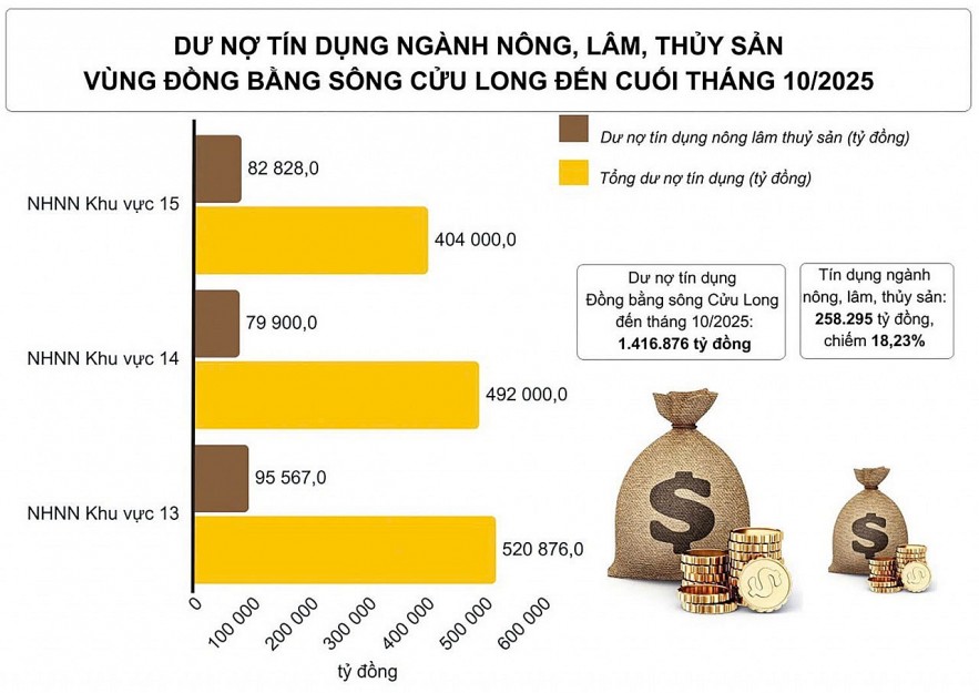 Tín dụng tạo lực đẩy phát triển nông nghiệp hiện đại Đồng bằng sông Cửu Long