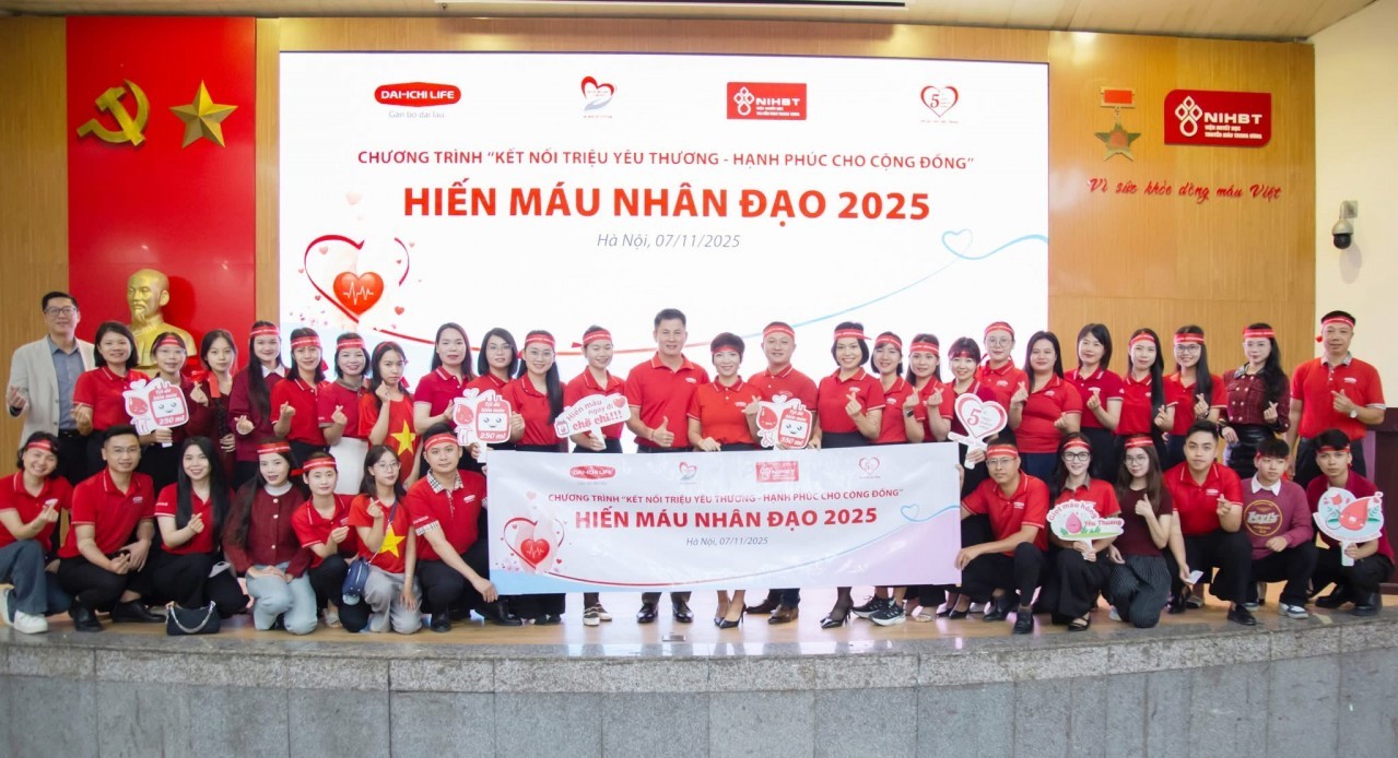 Dai-ichi Life Việt Nam tiếp tục triển khai Chương trình Hiến máu nhân đạo 2025 tại Hà Nội