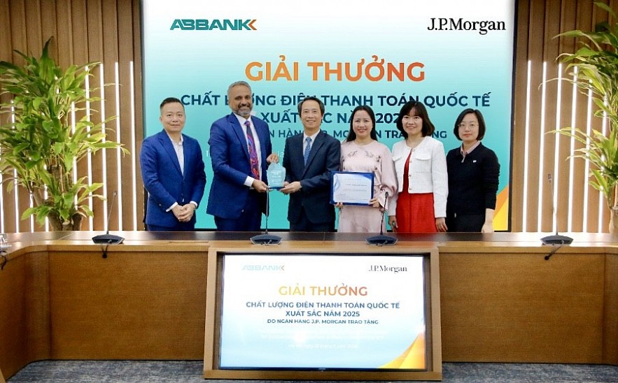 ABBANK được J.P. Morgan vinh danh ‘Chất lượng điện Thanh toán quốc tế xuất sắc năm 2025’