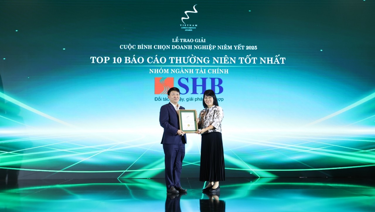 Lần thứ 5, SHB được vinh danh trong TOP 10 doanh nghiệp có báo cáo thường niên tốt nhất