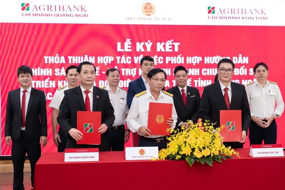 Thuế tỉnh Quảng Ngãi và Agribank chi nhánh Quảng Ngãi hợp tác hỗ trợ hộ kinh doanh