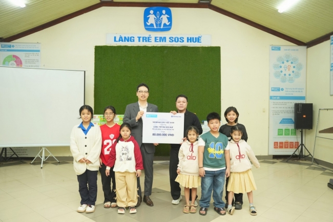 shinhan life viet nam ho tro lang tre em sos tai da nang va hue