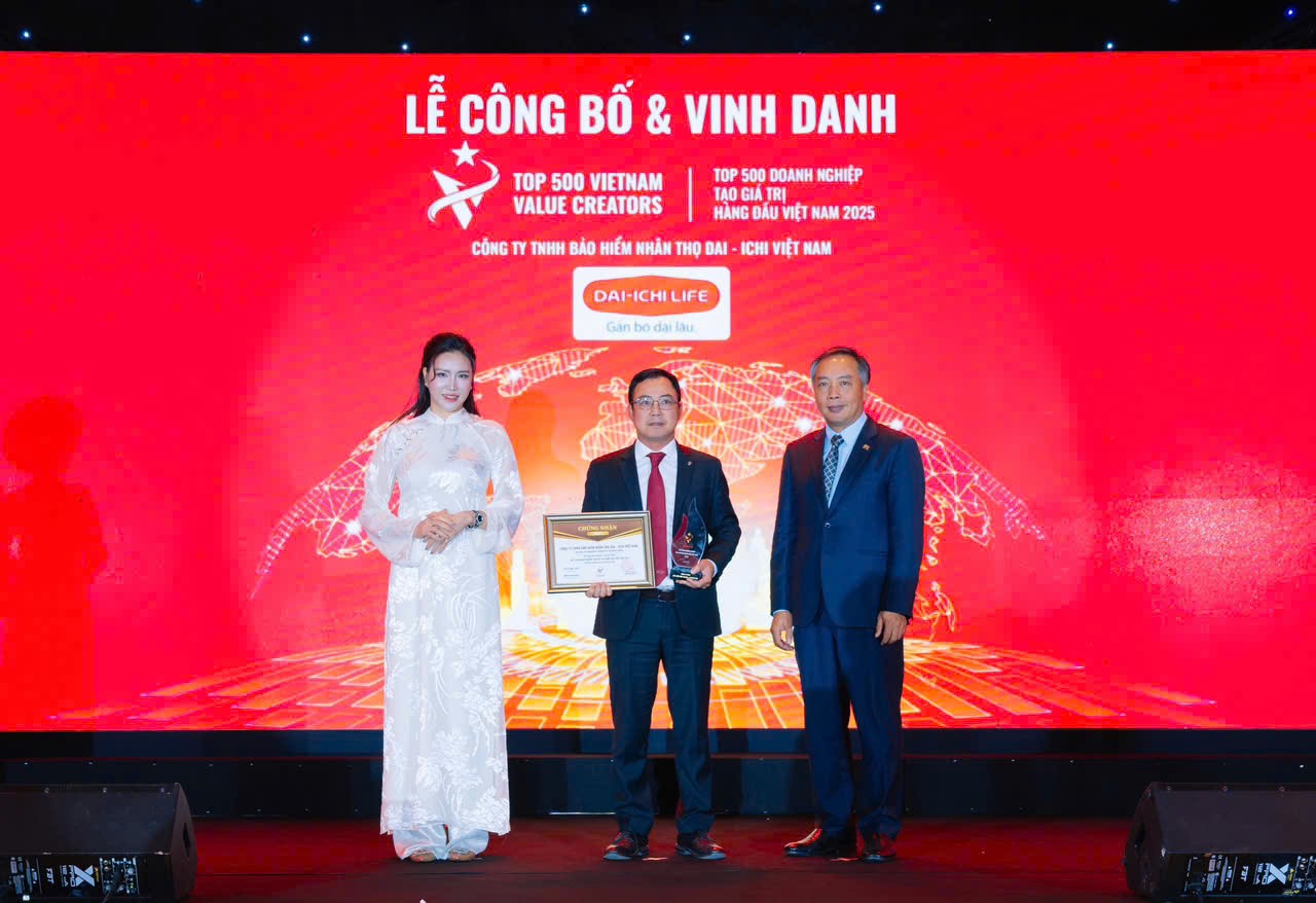 Dai-ichi Life Việt Nam vinh dự xếp hạng 50 trong “Top 500 Doanh nghiệp tạo giá trị hàng đầu Việt Nam năm 2025”