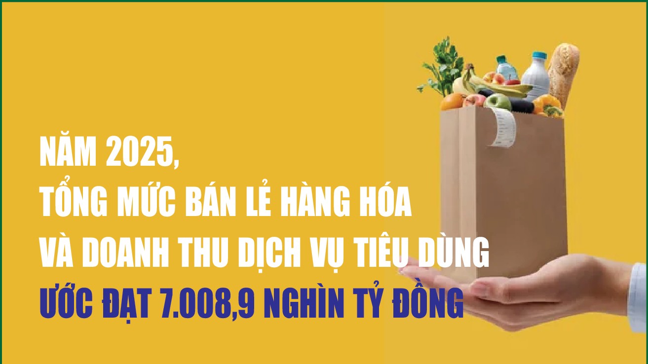 infographics nam 2025 tong muc ban le hang hoa va doanh thu dich vu tieu dung tang 92