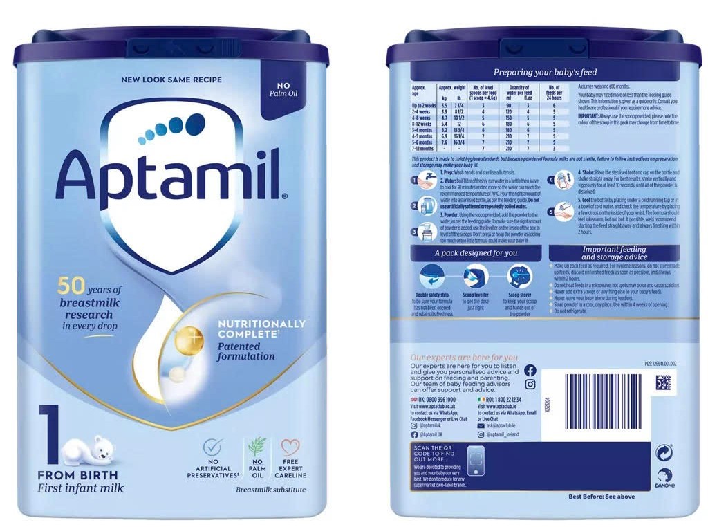 Cục An toàn thực phẩm yêu cầu kiểm soát chặt sữa Aptamil nhiễm độc tố