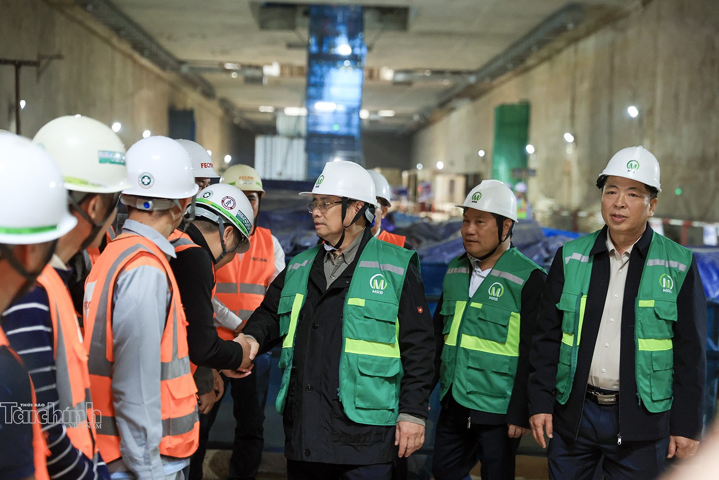 Thủ tướng kiểm tra công trình đường sắt đô thị Nhổn - ga Hà Nội Thủ tướng kiểm tra công trình đường sắt đô thị Nhổn - ga Hà Nội