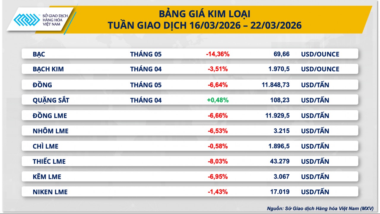 Giá bạc “bốc hơi” 14%, kéo dài chuỗi 8 phiên đi xuống