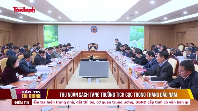 Thu ngân sách tăng trưởng tích cực trong tháng đầu năm