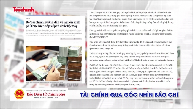 Tài chính qua góc nhìn báo chí tuần từ 3-9/2/2025