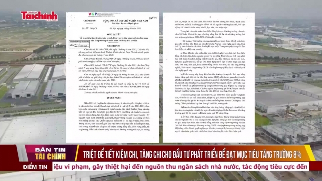 Triệt để tiết kiệm chi, tăng chi cho đầu tư phát triển để đạt mục tiêu tăng trưởng 8%